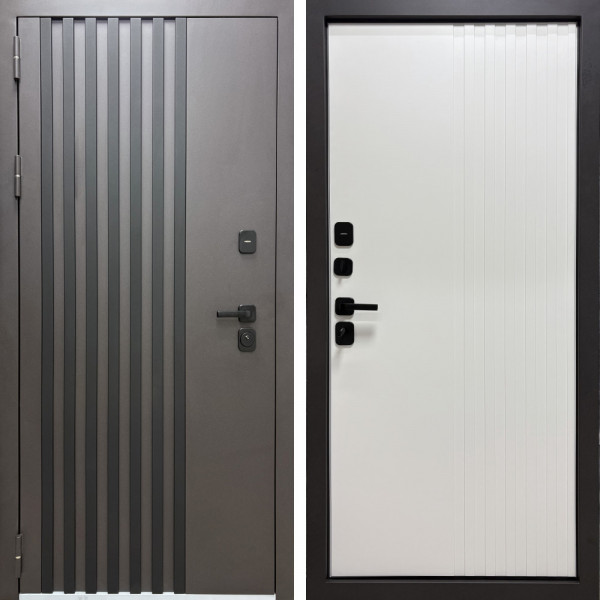 Входная дверь MXDoors ТЕРМО РЕЙКИ Меланж махагон ГЛУХАЯ