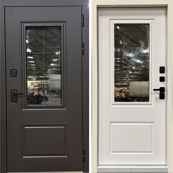 Входная металлическая дверь Надом двери Аляска 2 эмаль RAL 8019