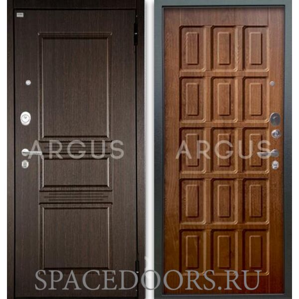 Входная дверь Аргус Люкс АС 2П Сабина венге - Шоколад золотой дуб