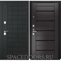 Входная дверь Luxor 36 СБ-1 венге экошпон стекло черное