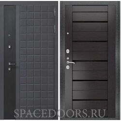 Входная дверь Luxor 34 СБ-1 венге экошпон стекло черное