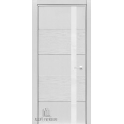 Дверь межкомнатная S1 Белое стекло эко белая эмаль