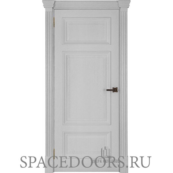 Дверь межкомнатная Мадрид (широкий фигурный багет) дуб perla глухая