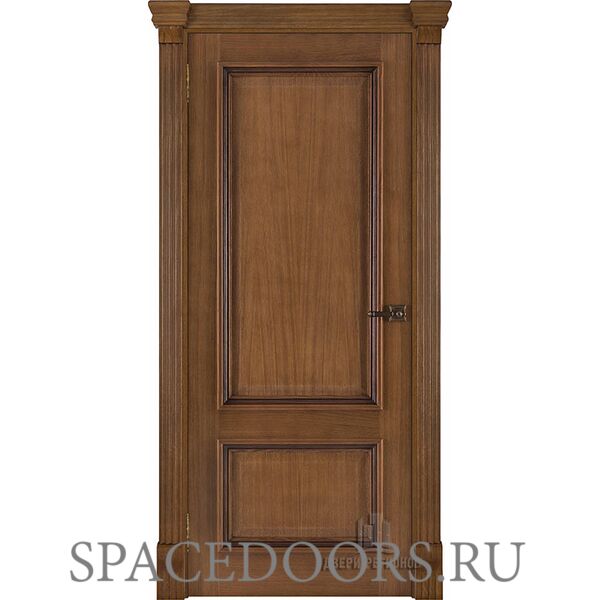 Дверь межкомнатная Корсика (широкий фигурный багет) дуб patina antico глухая