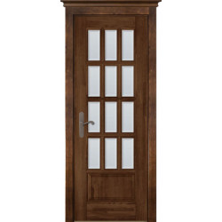 Дверь межкомнатная Грация античный орех остекленная