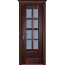Дверь межкомнатная Грация махагон остекленная