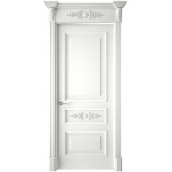 Дверь межкомнатная Кардинал (Лепнина) эмаль белая