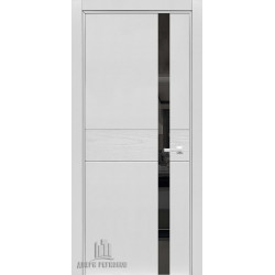 Дверь межкомнатная S2 Зеркало графит эко белая эмаль