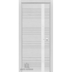 Дверь межкомнатная S8 Белое стекло эко белая эмаль белое стекло