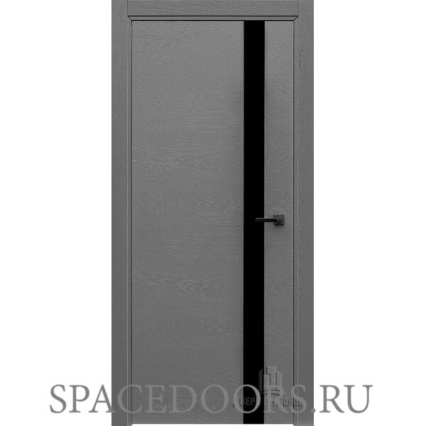 Дверь межкомнатная Uno grigio (ral 7015) остекленная