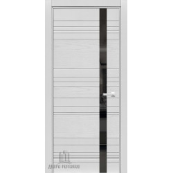 Дверь межкомнатная S3 Зеркало графит эко белая эмаль