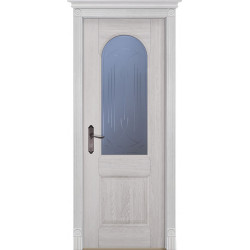 Дверь межкомнатная Ника эмаль слоновая кость остекленная