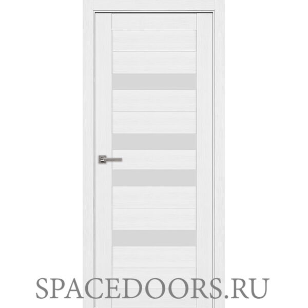 Дверь межкомнатная Модель 24 эко белый остекленная