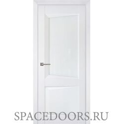 Дверь межкомнатная Перфекто (Perfecto) 108 белый бархат остекленная