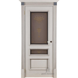 Дверь межкомнатная Вена Кристалл 2 нефрит остекленная