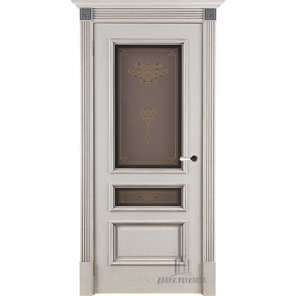 Дверь межкомнатная Вена Кристалл 2 нефрит остекленная