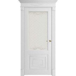 Дверь межкомнатная Флоренс (Florence) 62002 белый серена остекленная