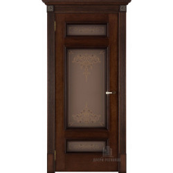 Дверь межкомнатная Рим Кристалл 3 красный коньяк остекленная