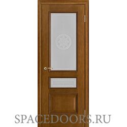 Дверь межкомнатная Вена Версаче античный дуб остекленная