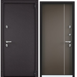 Дверь Torex SNEGIR 55 RAL 8019 —, СТ Мокко матовый S55-UM-3