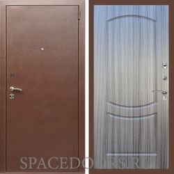 Входная дверь REX 1 эконом медный антик ФЛ-123 Сандал серый