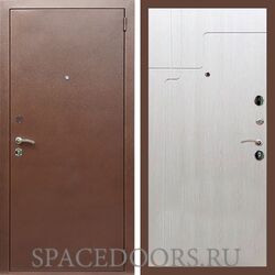 Входная дверь REX 1 эконом медный антик ФЛ-246 лиственница беж