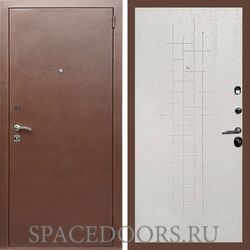 Входная дверь REX 1 эконом медный антик ФЛ-289 Белый ясень