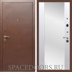 Входная дверь REX 1 эконом медный антик сб-16 белый ясень