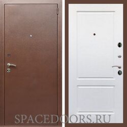 Входная дверь REX 1 эконом медный антик ФЛ-117 силк сноу