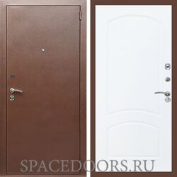 Входная дверь REX 1 эконом медный антик ФЛ-126 Силк сноу