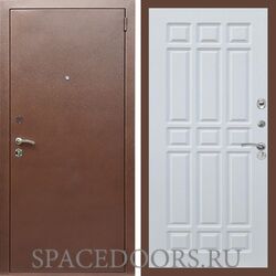 Входная дверь REX 1 эконом медный антик ФЛ-33 Белый ясень