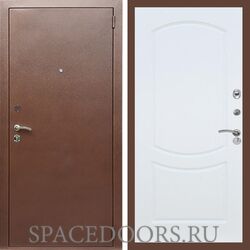 Входная дверь REX 1 эконом медный антик ФЛ-123 Белый ясень