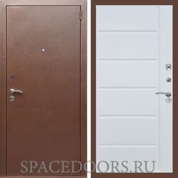 Входная дверь REX 1 эконом медный антик ФЛ-102 Белый ясень