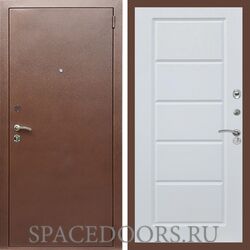 Входная дверь REX 1 эконом медный антик ФЛ-39 Белый ясень