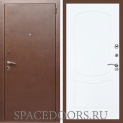 Входная дверь REX 1 эконом медный антик ФЛ-123 Силк сноу