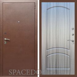 Входная дверь REX 1 эконом медный антик ФЛ-126 Сандал серый