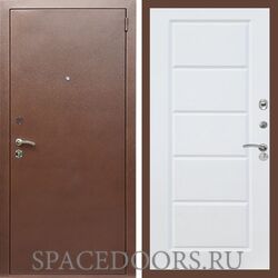 Входная дверь REX 1 эконом медный антик ФЛ-39 Силк сноу