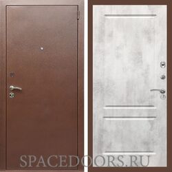 Входная дверь REX 1 эконом медный антик ФЛ-117 бетон светлый