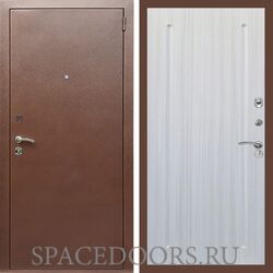 Входная дверь REX 1 эконом медный антик ФЛ-68 Сандал светлый