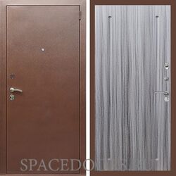 Входная дверь REX 1 эконом медный антик ФЛ-68 Сандал серый