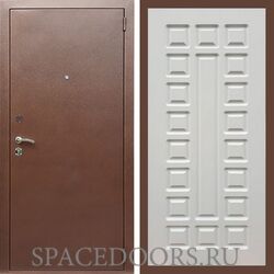 Входная дверь REX 1 эконом медный антик ФЛ-183 белый ясень