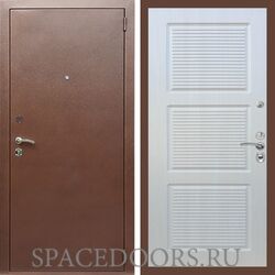 Входная дверь REX 1 эконом медный антик ФЛ-1 Лиственница