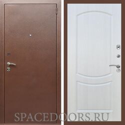 Входная дверь REX 1 эконом медный антик ФЛ-123 Лиственница бежевая