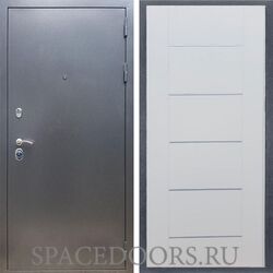 Входная дверь REX 11 Антик серебро B03 молдинги белый ясень