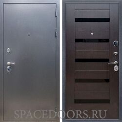 Входная дверь REX 11 Антик серебро сб-14 венге черное стекло