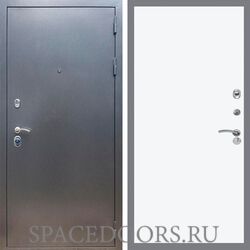 Входная дверь REX 11 Антик серебро Гладкая силк сноу