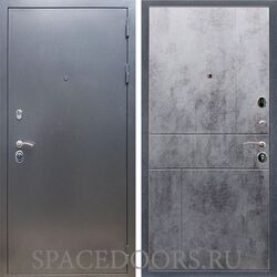 Входная дверь REX 11 Антик серебро ФЛ-290 бетон темный