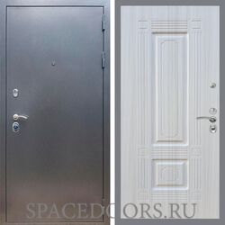 Входная дверь REX 11 Антик серебро ФЛ-2 Сандал белый