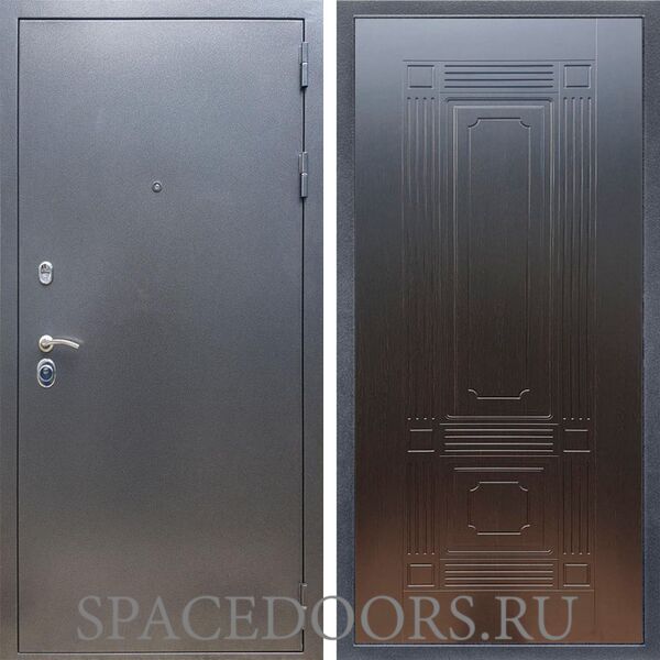 Входная дверь REX 11 Антик серебро ФЛ-2 венге 6 мм