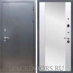 Входная дверь REX 11 Антик серебро сб-16 белый ясень